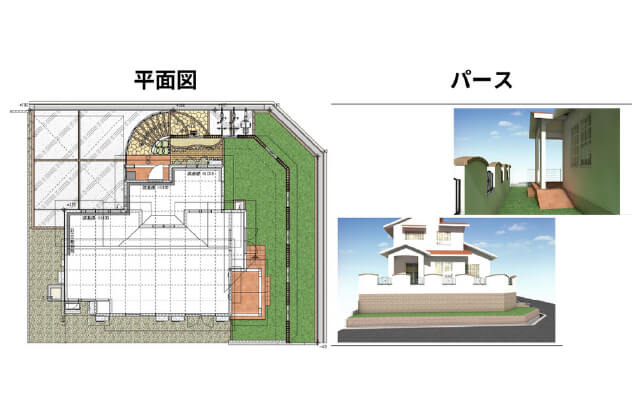 平面図とパース